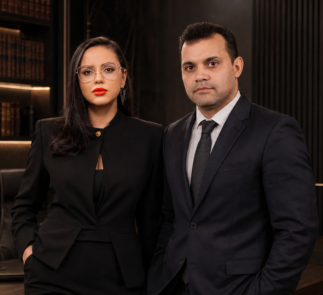 Dra. Amanda Corrêa Doria e Dr. Anderson Lucas dos Santos, sócios do escritório Lucas & Doria Advogados